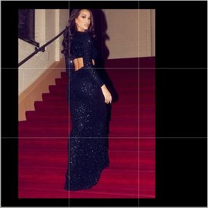 Madeleine embellished maxi dress - small - black